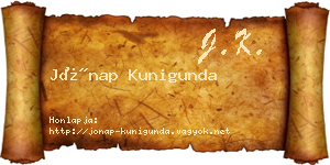 Jónap Kunigunda névjegykártya